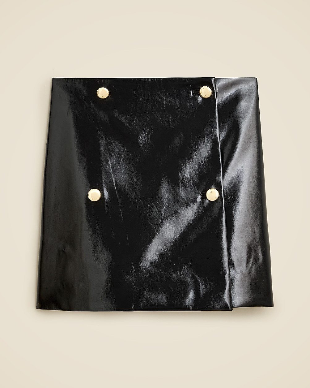 Collection mini wrap skirt in faux patent leather | J. Crew US