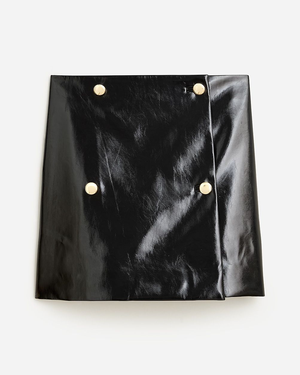 Collection mini wrap skirt in faux patent leather | J. Crew US