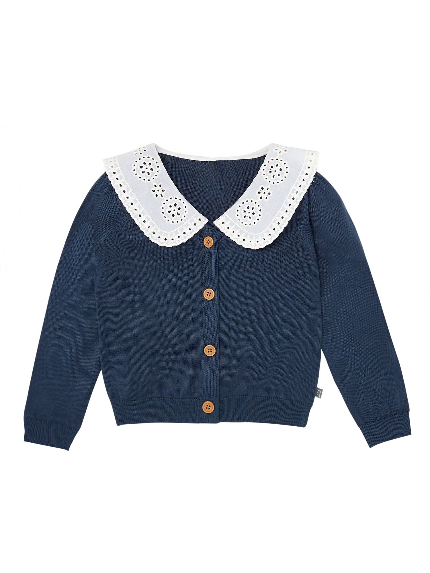 Modern Moments by Gerber Toddler Girl Woven Collar Sweater, Sizes 12M-5T | Walmart (US)