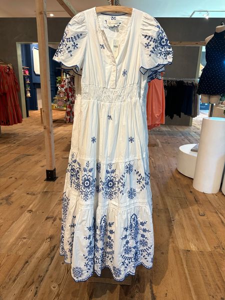 @anthropologie Sommerset white with blue embroidery maxi dress: eyelet edition.

#LTKtravel #LTKbeauty #LTKSeasonal