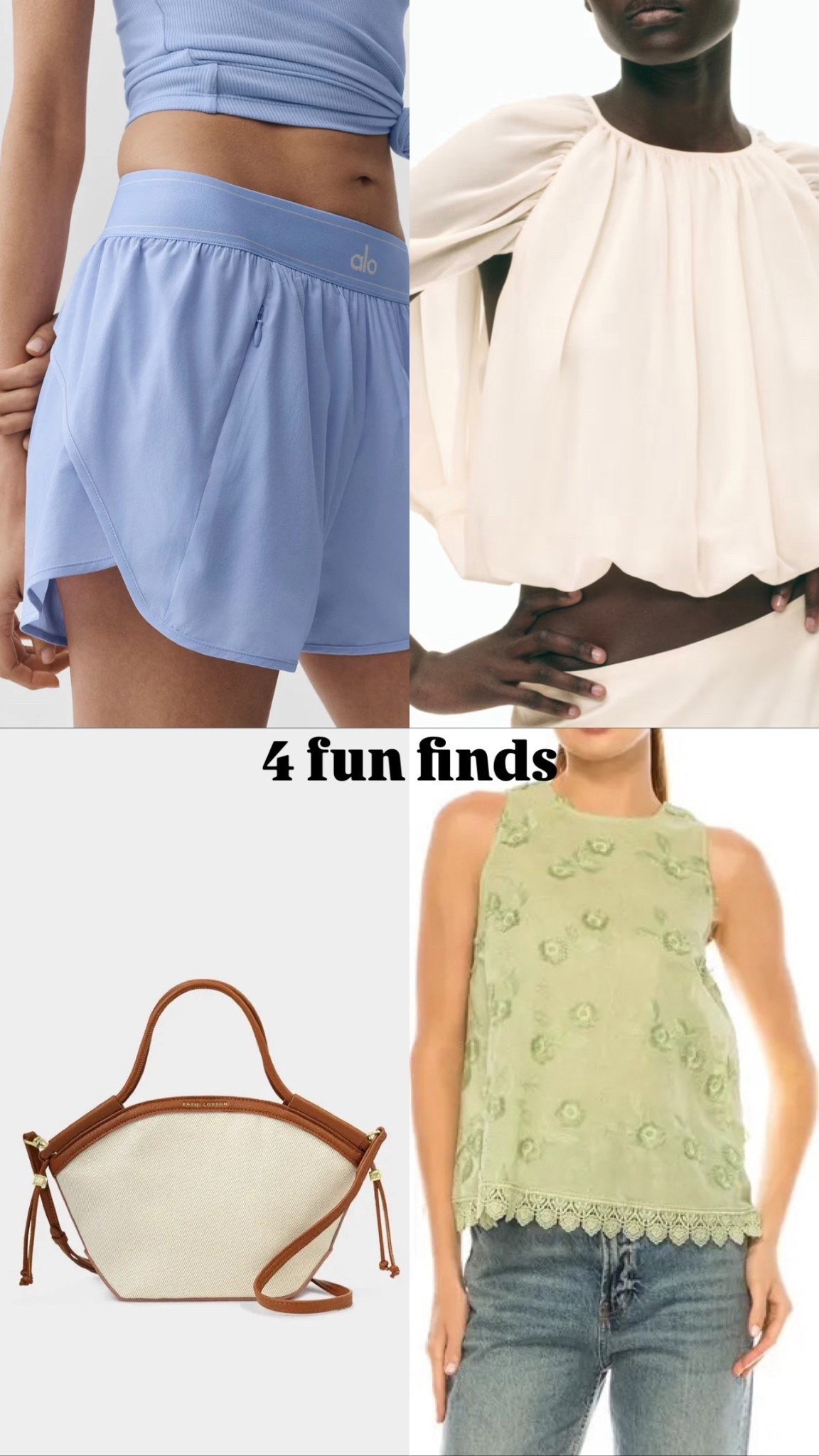 4 fun finds that caught our eye today!! 
Favorite workout shorts in a NEW color. I wear xs. 
This blouse is chic & such a standout. 
A crossbody with a handle - absolutely! 
This green is a top fav color  

#LTKOver40 #LTKSeasonal