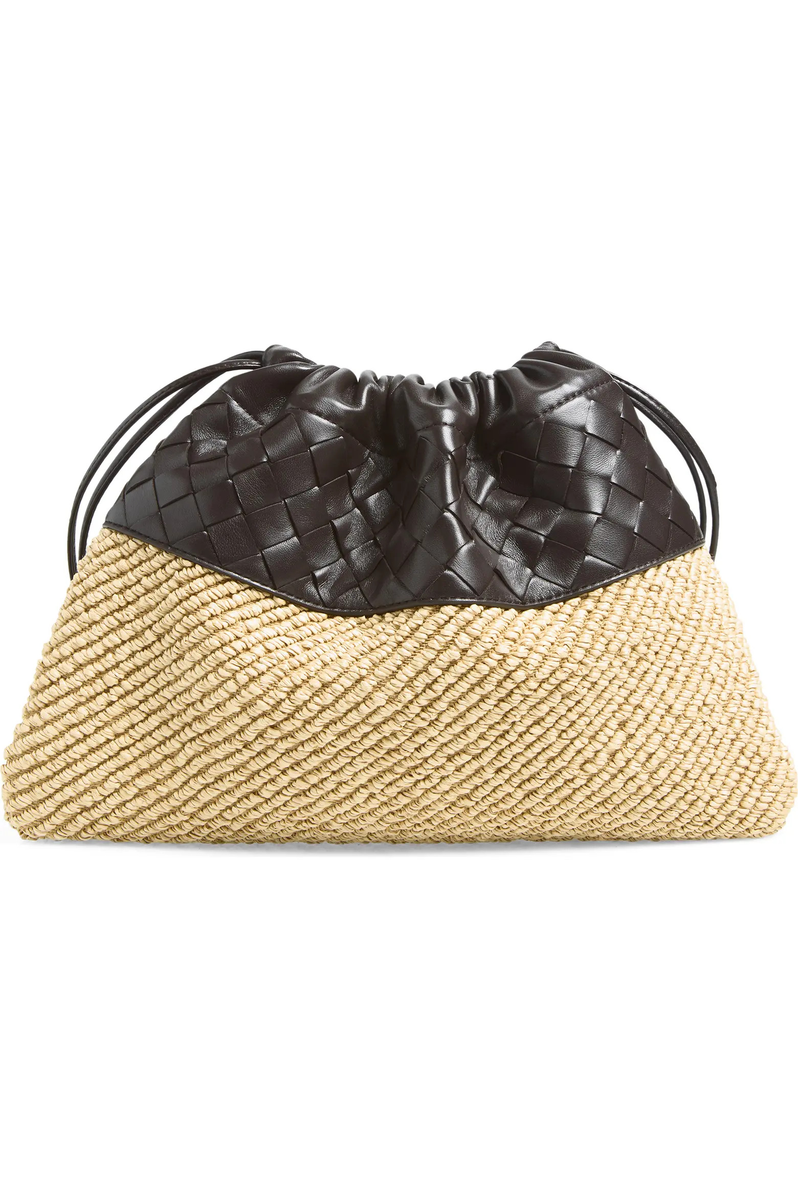 Medium Dustbag Intrecciato Leather & Raffia Clutch (Women) | Nordstrom | Nordstrom