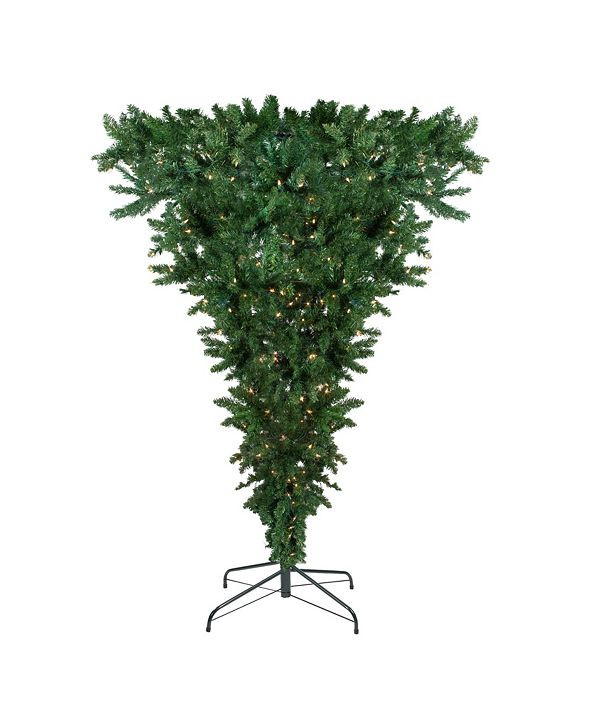 7.5' Pre-Lit Upside Down Spruce Artificial Christmas Tree - Clear Lights | Macys (US)