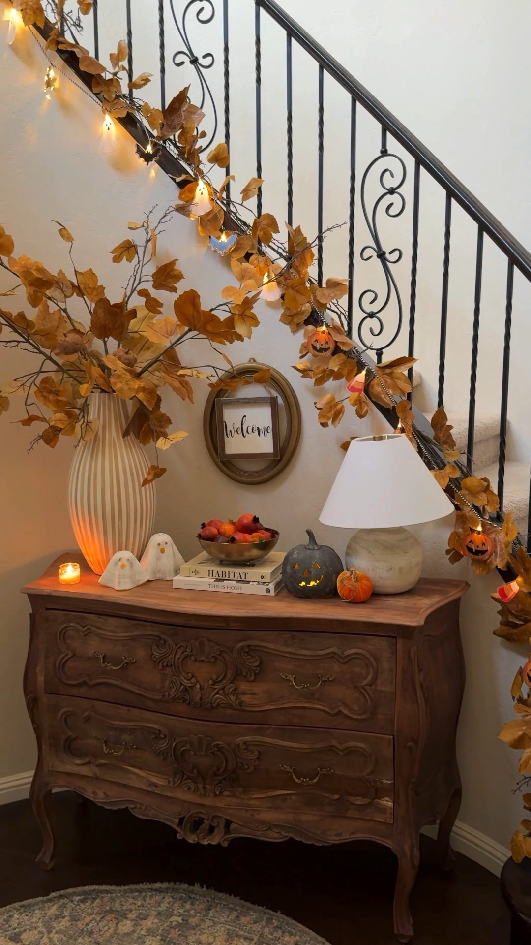 Fall entry styling 🍂🎃👻

Use discount code: JOY15 for 15% off any Mud Pie items (Halloween garlands & ghost votives)

Fall home decor, Halloween decor Falloween decor, maple leaf garland, maple leaf branches, 

#LTKFindsUnder50 #LTKFindsUnder100 #LTKSeasonal