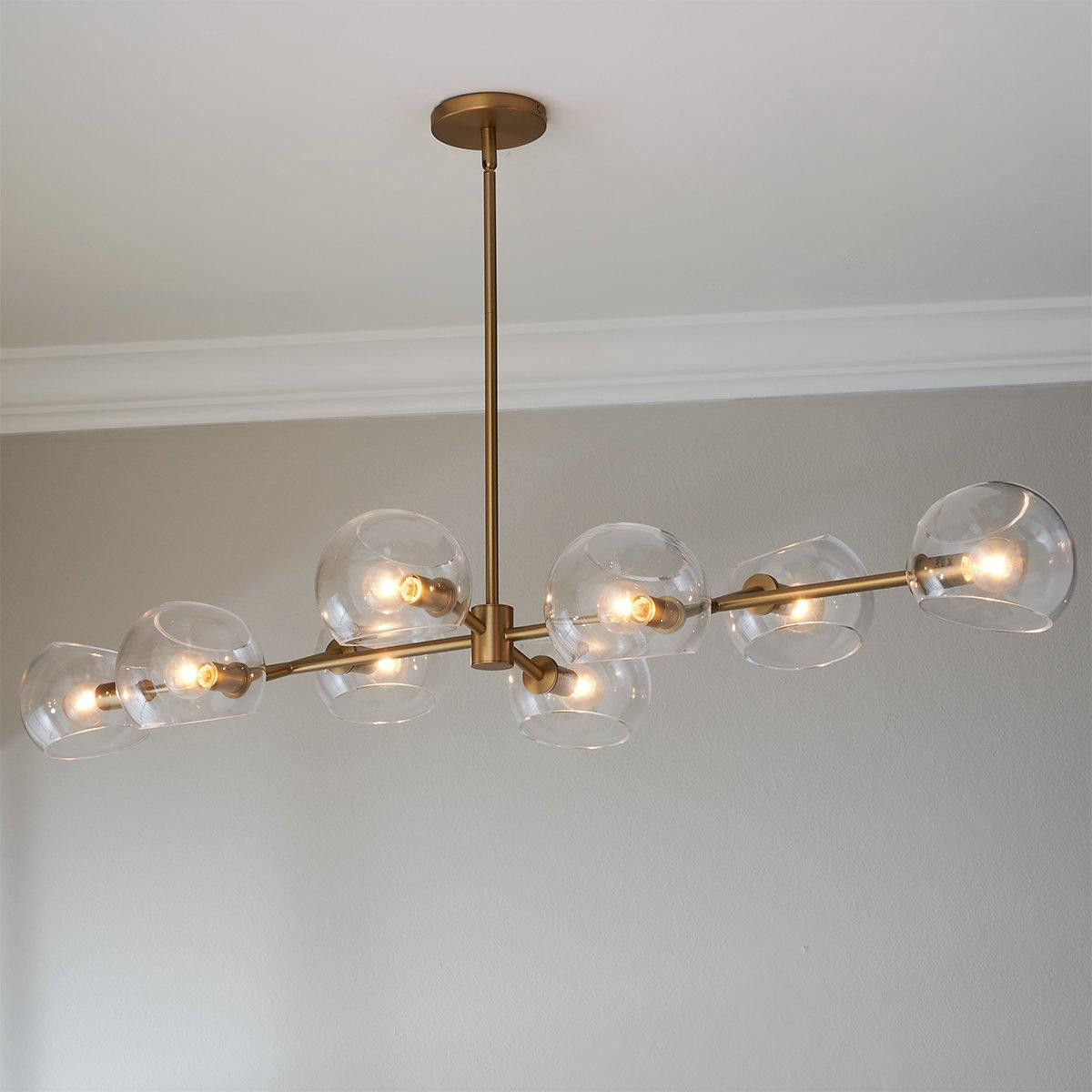 Xaviero Glass Island Chandelier - Clear | Shades of Light