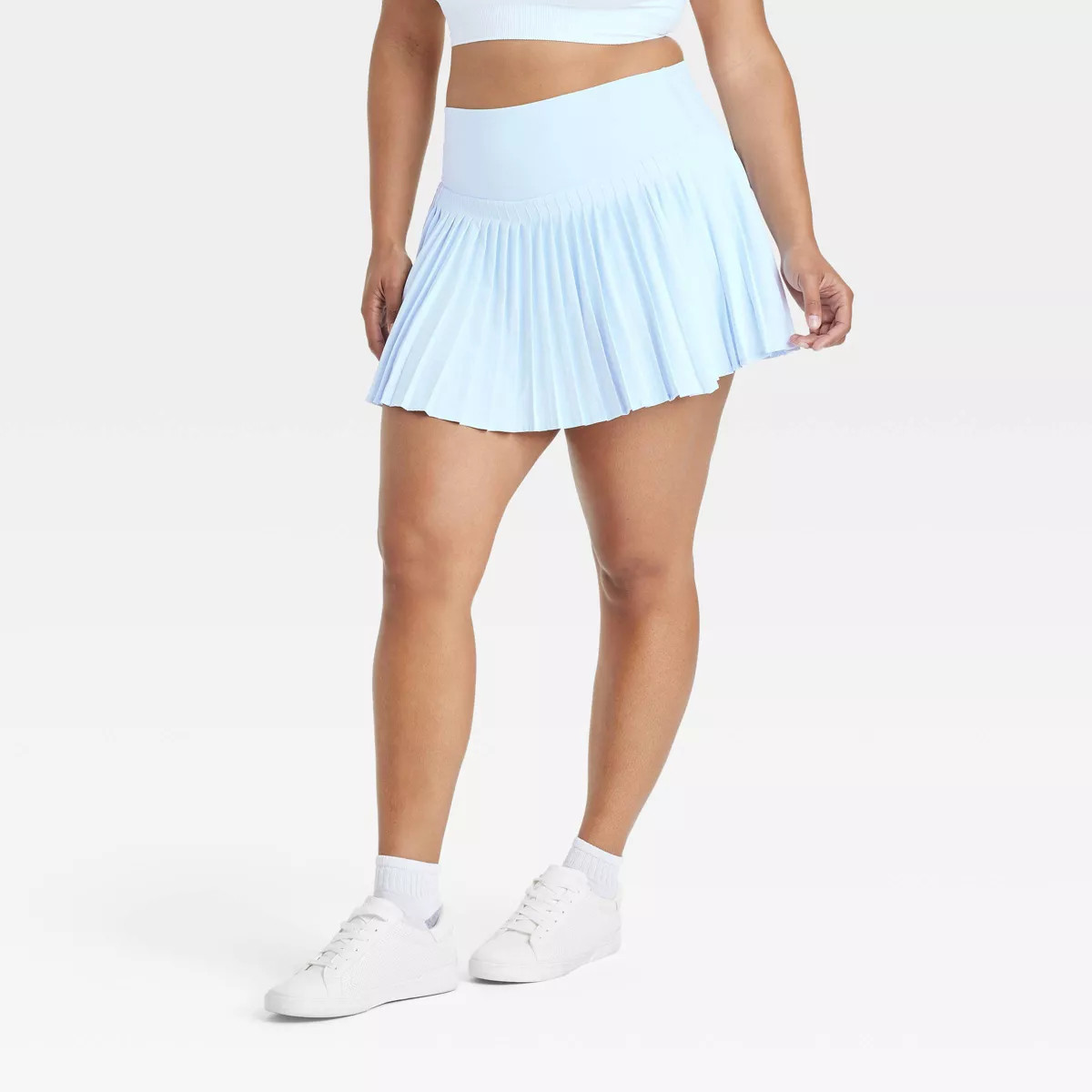 Women's High-Rise Woven Pleated Skort 15.75" - All In Motion™ Black M: Moisture Wicking, Quick ... | Target