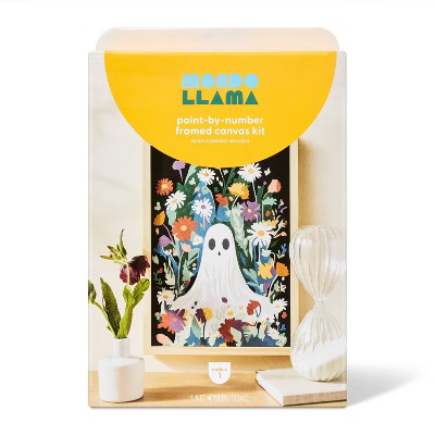 Halloween Craft Floral Ghost Paint-by-Number Kit - Mondo Llama™ | Target