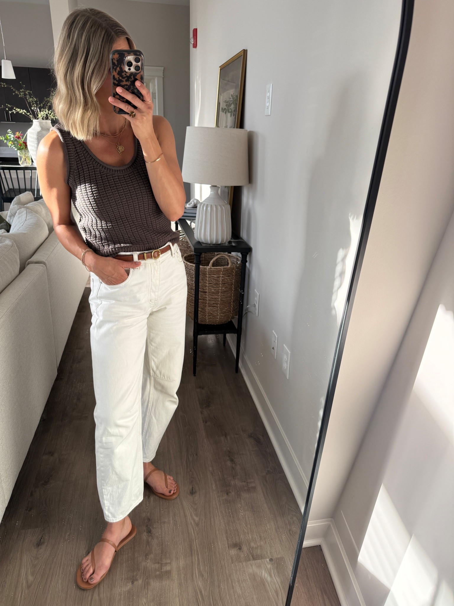 Wearing 24/regular jeans (run big, went two sizes down), small tank, small belt, sandals tts

#LTKFindsUnder100 #LTKStyleTip #LTKFindsUnder50