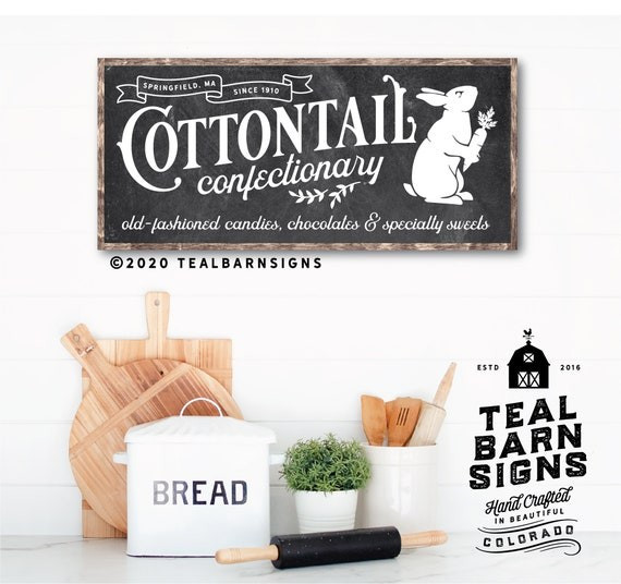 Cottontail Confectionary Easter Sign | Etsy (US)