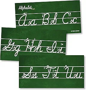 Cursive Alphabet Classroom Wall Strip Young N Refined (Glossy Paper) | Amazon (US)