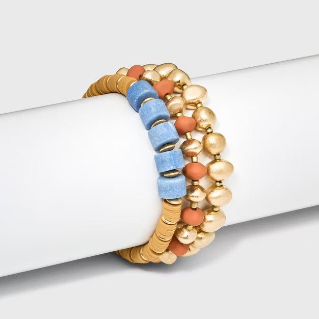 Semi-Precious Beaded Stretch Bracelet Set 3pc - Universal Thread™ | Target