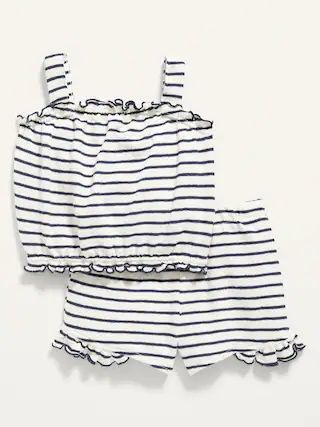 Sleeveless Ruffle-Trim Top and Shorts Set for Toddler Girls | Old Navy (US)