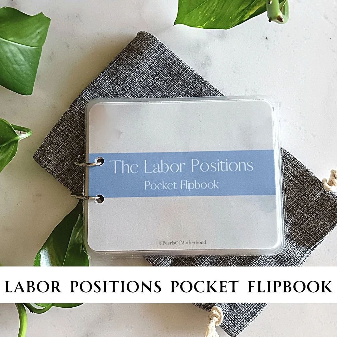 The Labor Positions Pocket Flipbook | Childbirth Education, Doula, Labor and Delivery Nurse, Midw... | Etsy (US)