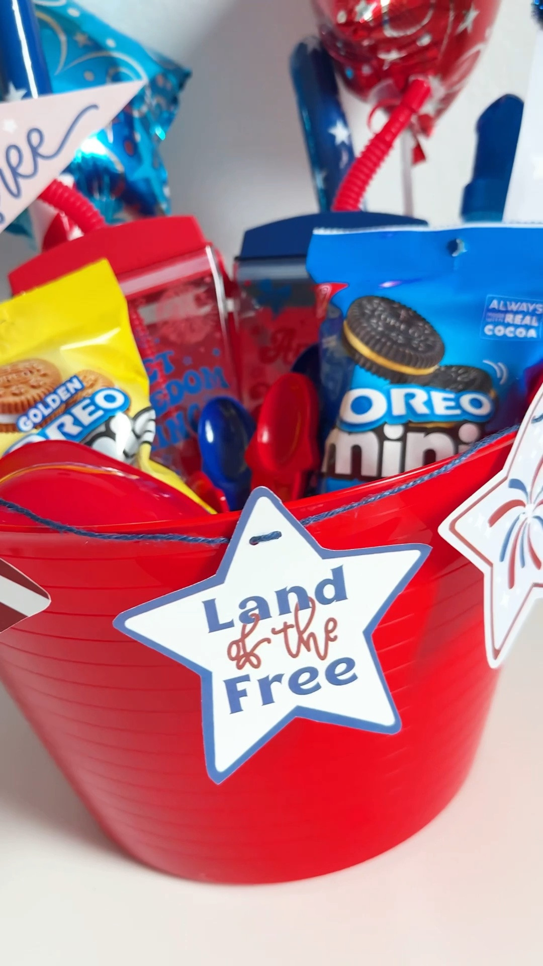 Here it is 🇺🇸 My boys’ Fourth of July basket!

I purchased the basket and everything inside at my local dollar store. The flags and banner were created using printables from @thelettervee 🤍

You can purchase the printables individually or sign up for a year long membership which is what I have. 

If you have little one or find yourself wanting easy ways to make the everyday a bit more special, the membership is definitely for you!

Save for Fourth of July inspo, find more like this in my Gifting and Seasonal collections, and follow me for more ✨

Fourth of July party • Fourth of July decorations • Fourth of July bbq • Fourth of July kids • 4th of July party • 4th of July decorations • kids basket • kids gifts • gifts for kids • activities for kids • summer activities • holiday activities

#LTKmomlife #LTKKids #LTKBaby