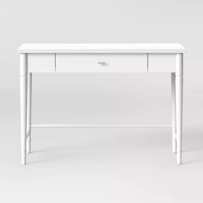 Cambridge Wood Writing Desk with Drawers White - Threshold™ | Target