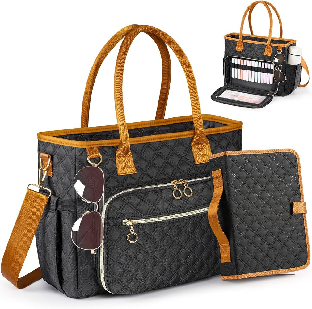Large Bible Bag with Bible Cover Case for Women Quilted Church Tote Bags for Bible Study, Adjusta... | Amazon (US)
