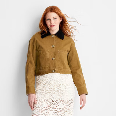 Women's Cropped Chore Jacket - Future Collective | Target