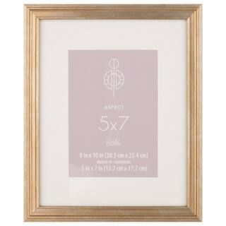 Gold Narrow 5" x 7" with Mat Frame, Aspect by Studio Décor® | Michaels Stores