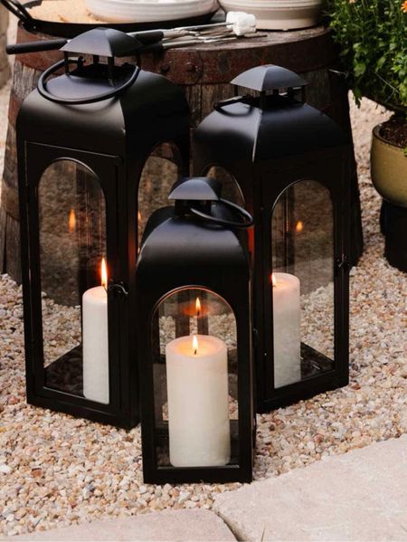 Outdoor black lanterns at an affordable price. We’ve had these for several years and they have held up well! 

#LTKhome