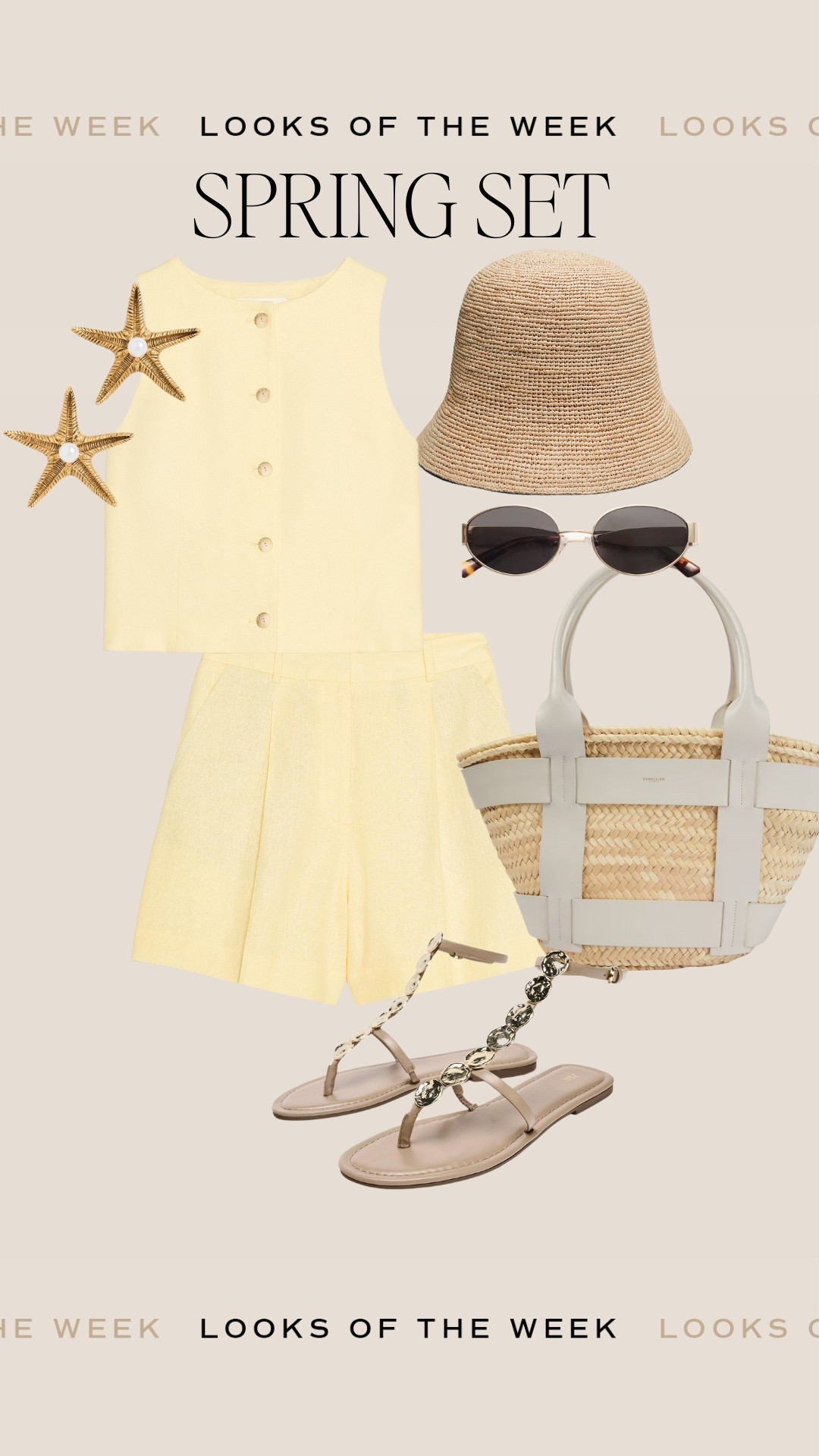 Butter yellow outfit from Zara. 