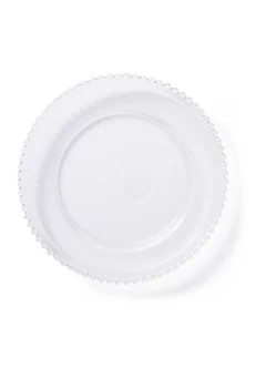 Crown & Ivy™ Round Beaded Rim Glass Charger | Belk