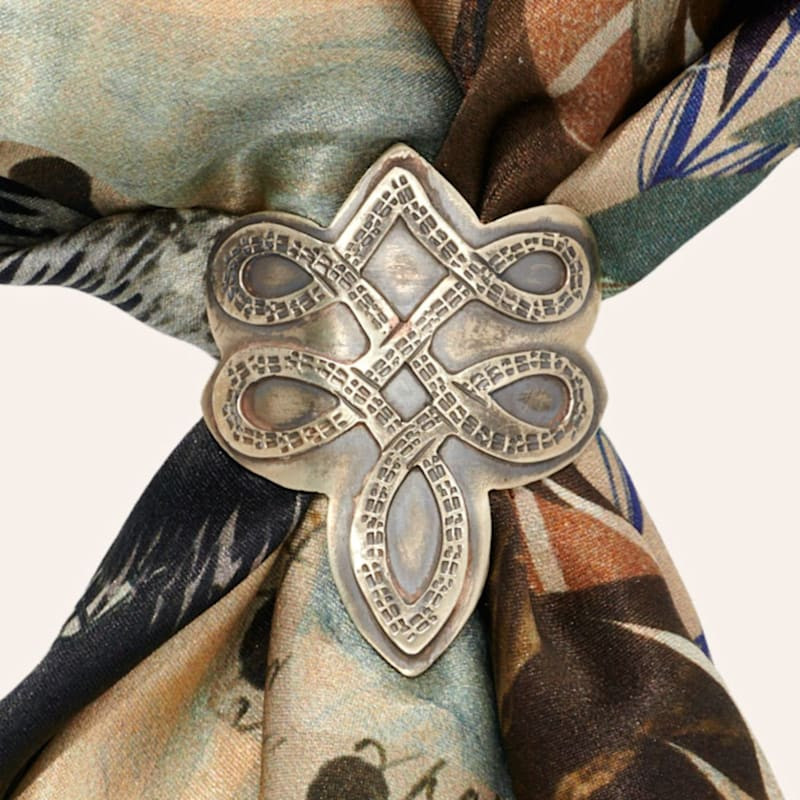 Fringe Scarves Silver Boot Stitch Scarf Slide | Cavender's