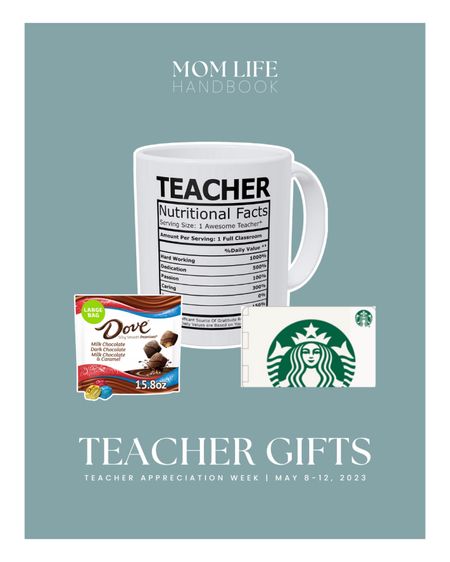 Cheesy, but will totally make any teacher smile.  Fill with Dove chocolates + a Starbucks card and her day will be made! 

#LTKfamily #LTKkids #LTKGiftGuide