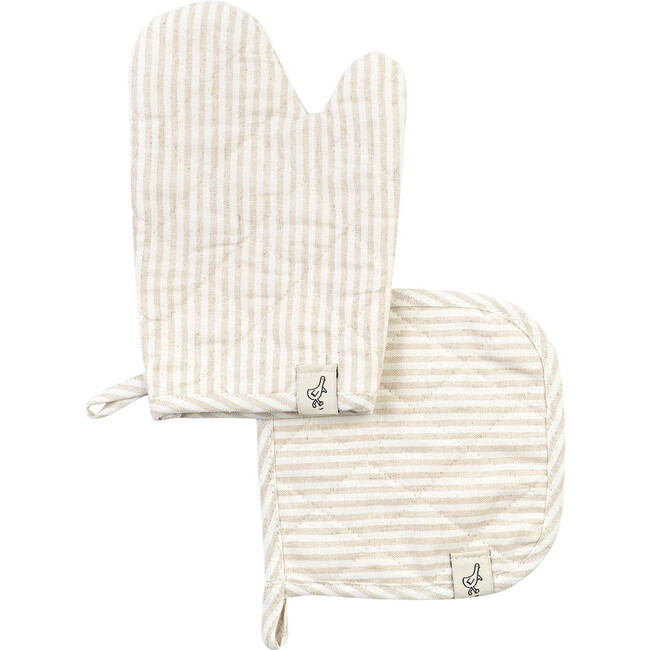 Oven Mitt Set, Tan | Maisonette