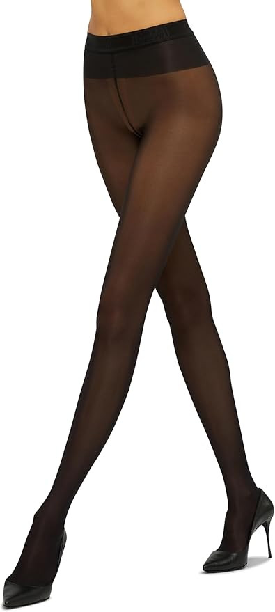 Wolford Neon 40 Denier Tights Pantyhose for Women Semi Sheer Brilliant Shine Soft Logo Waistband ... | Amazon (US)