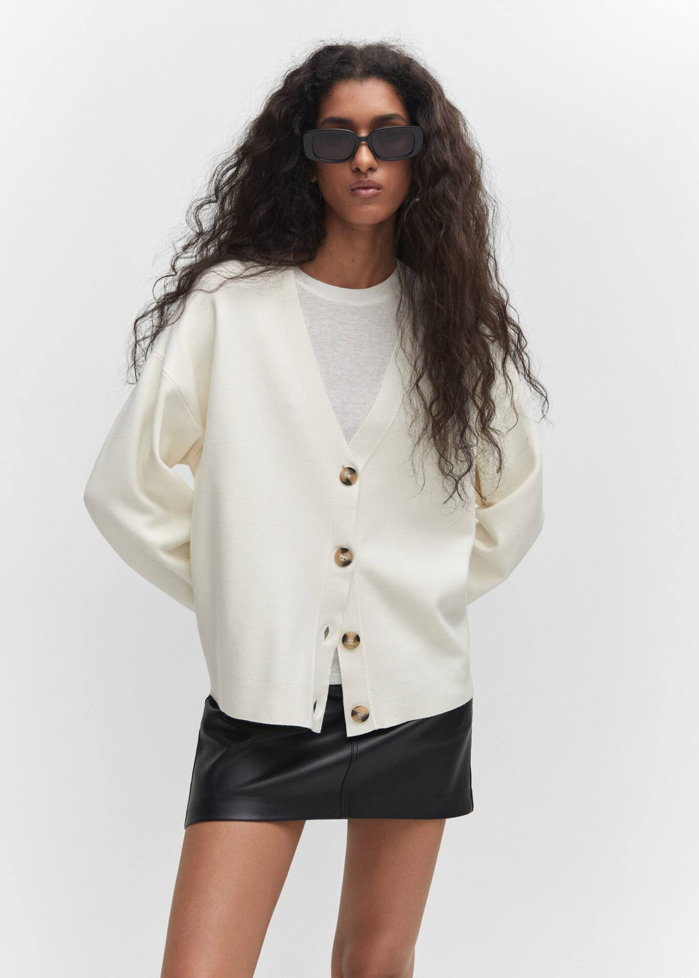 Button knit cardigan -  Women | Mango USA | MANGO (US)