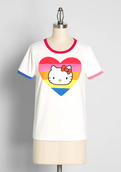 ModCloth x Hello Kitty Love Vibrantly Graphic Ringer Tee | ModCloth