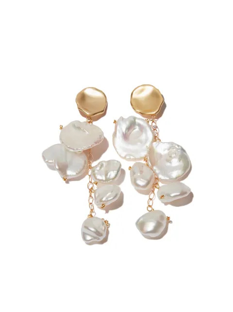 Petal pearl drop earrings | Farfetch Global