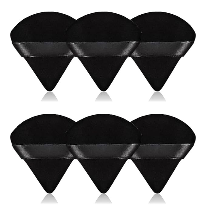 6Pcs Velour Triangle Powder Puff,Soft Pure Cotton Face Makeup Sponge Powder Puffs,Loose Powder Co... | Amazon (US)