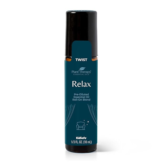 Plant Therapy Relax Essential Oil Blend Pre-Diluted Roll On 10 mL (1/3 oz) 100% Pure, Natural Aro... | Amazon (US)
