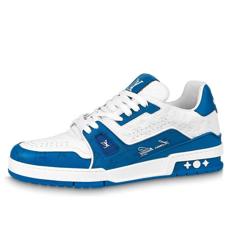 LOUIS VUITTON LV Trainers 'White Blue' 1ABOH4 | KICKS CREW
