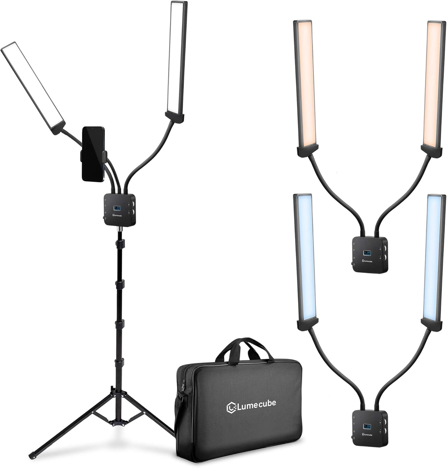 Lume Cube Flex Light Pro - Portable Dual LED Lamp with Tripod and Phone Holder Mount | Flexible 2-Point LED Lights for Tattoo Artists, Beauticians, aestheticians, lash Artists, and Content Creators | Amazon (US)