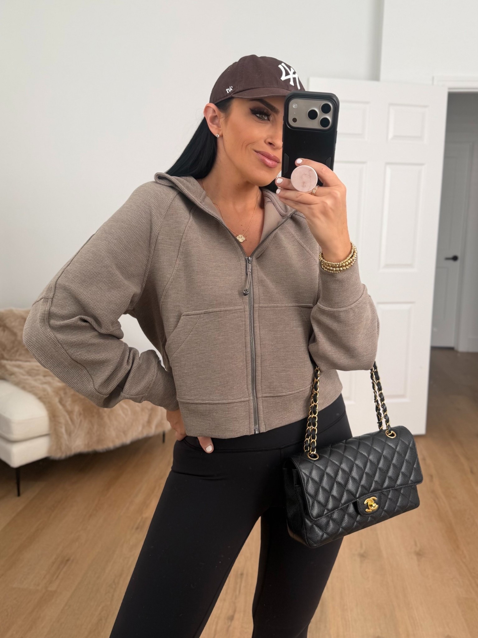 Scuba Oversized Full-Zip Hoodie
Waffle wearing size XS/S. Wunder Train High-Rise Tight 25" wearing size 6. 