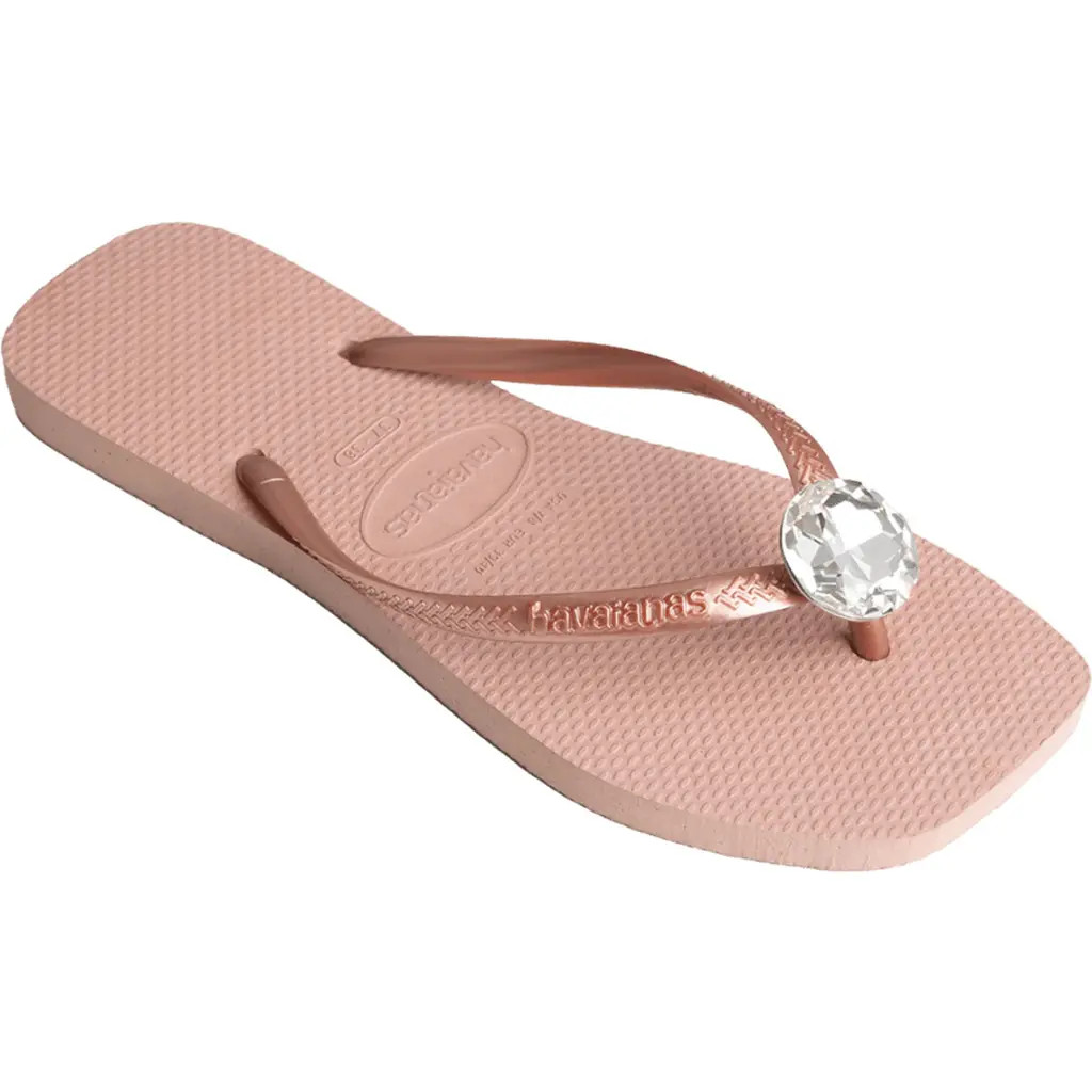 Havaianas Slim Square Toe Flip Flop in Crocus Rose at Nordstrom, Size 7 | Nordstrom