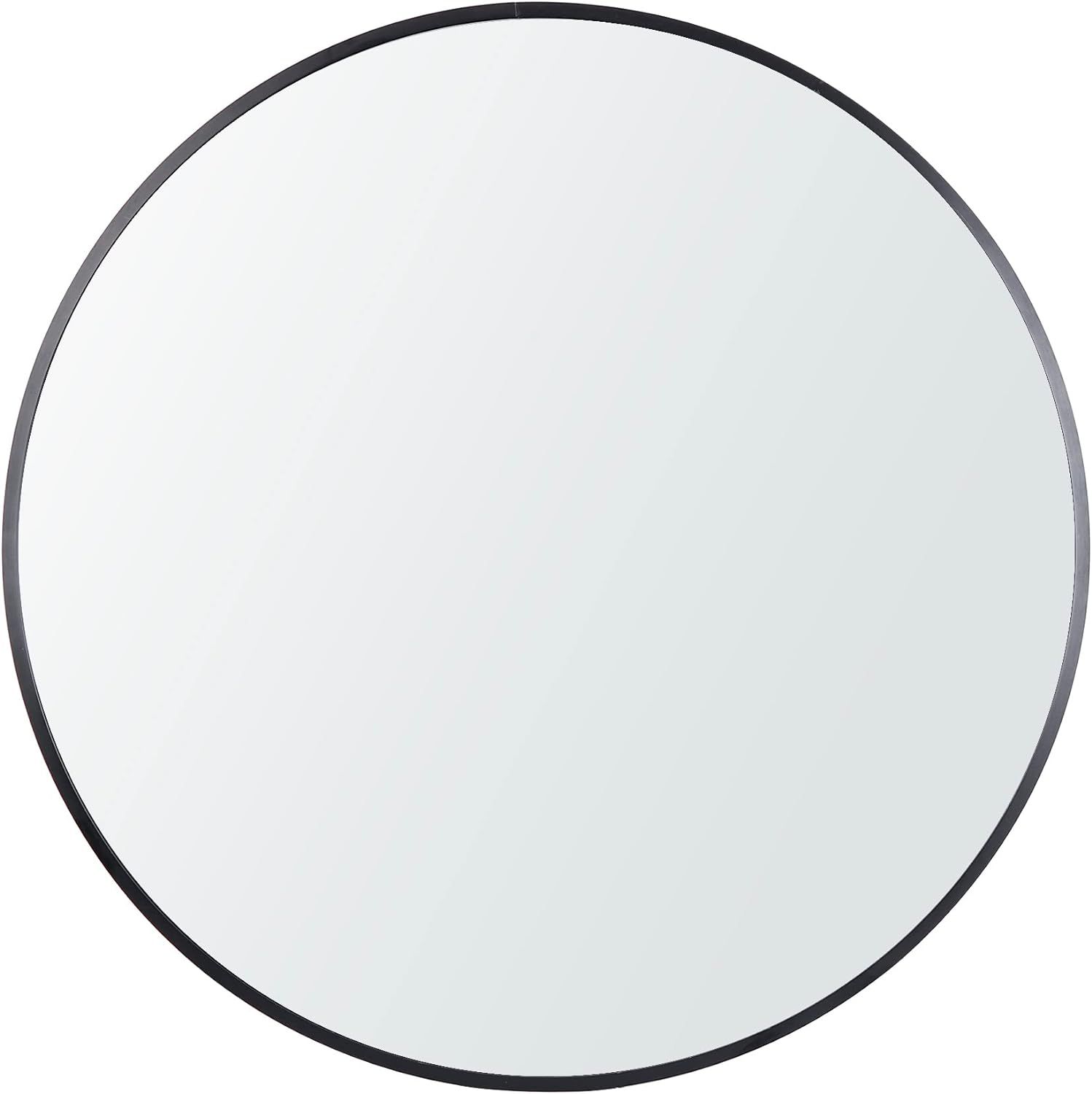 Smartxchoices Pack of 2 Black Round Mirrors 24 Inch, Metal Frame Wall Mounted Circle Mirrors, Van... | Amazon (US)