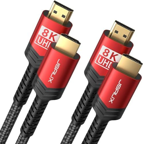 JSAUX 8K HDMI Cable 2.1 2 Pack - Ultra High Speed 48Gbps | Amazon (CA)