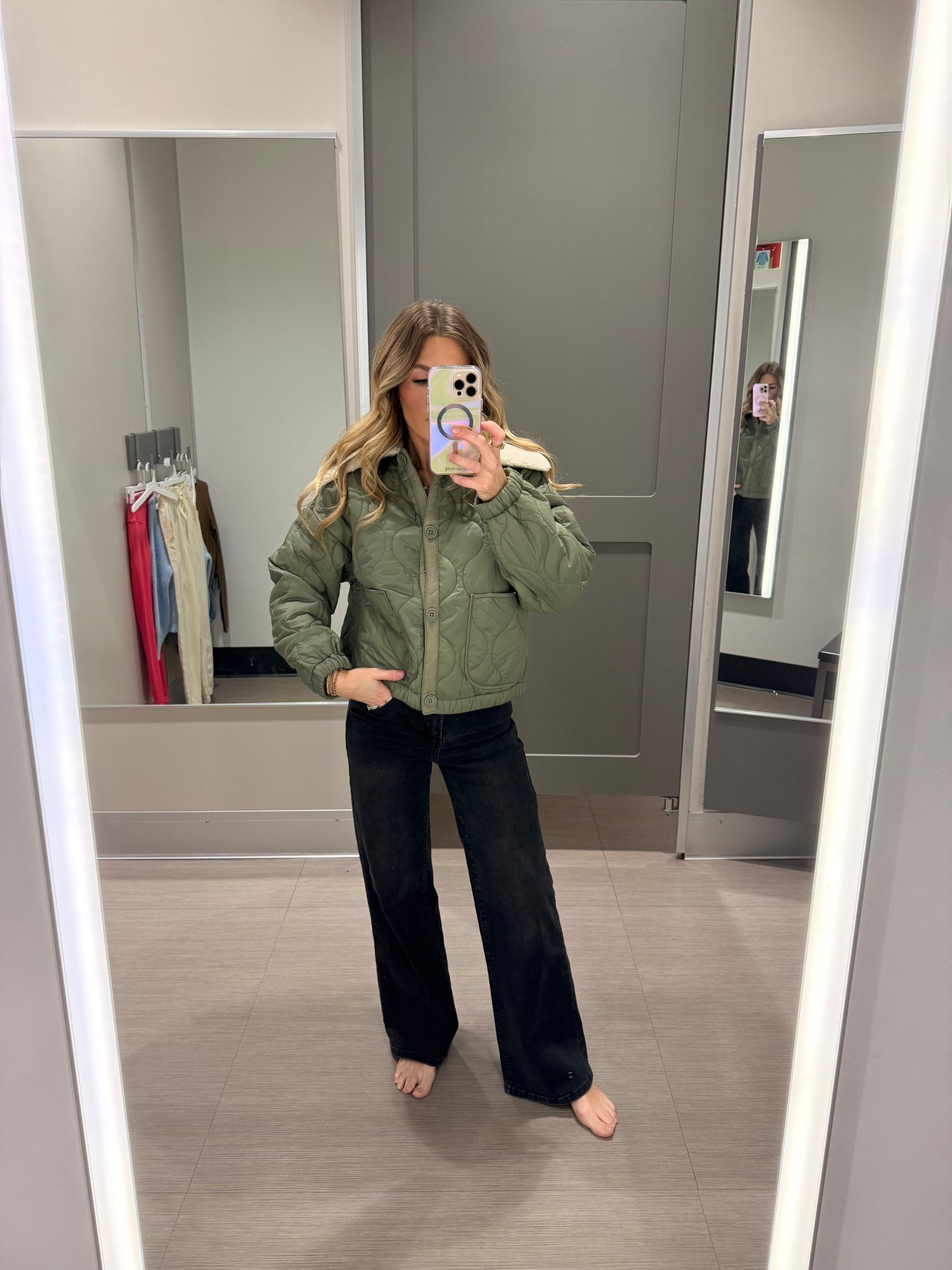 Olive green puffer jacket at Target.

#LTKSeasonal #LTKFindsUnder50 #LTKootd