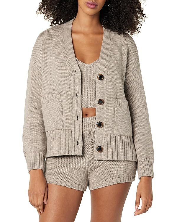 The Drop Women's Brigitte Cotton Blend Chunky Cardigan | Amazon (US)