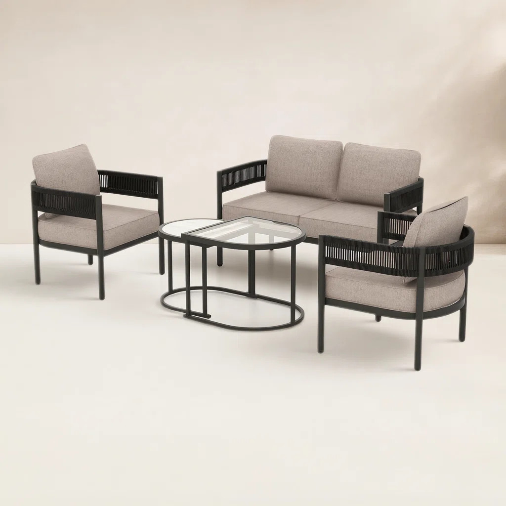 Alexandria 5 Piece Multiple Chairs Seating Group with Cushions | Wayfair North America