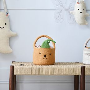 Halloween Felt Happy Pumpkin Treat Bucket | West Elm (US)