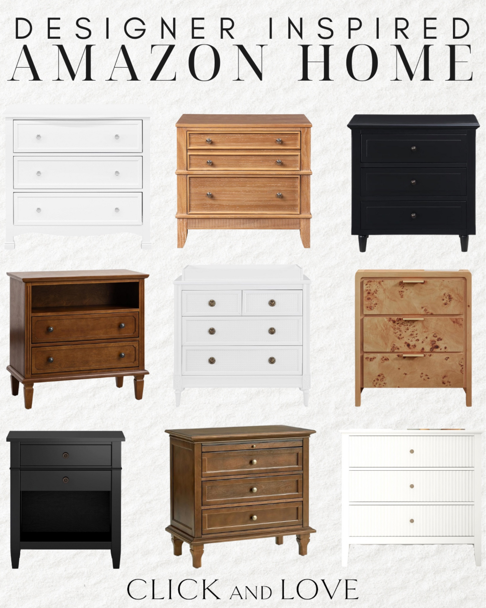 Designer inspired nightstands from Amazon ✨ a mix of style and price points! 

Nightstand, bedroom furniture, bedroom, primary bedroom, guest room, bedroom styling, bedside table, Modern home decor, traditional home decor, budget friendly home decor, Interior design, shoppable inspiration, curated styling, beautiful spaces, classic home decor, bedroom inspiration , style tip, look for less, designer inspired, Amazon, Amazon home, Amazon must haves, Amazon finds, amazon favorites, Amazon home decor #amazon #amazonhome

#LTKSaleAlert #LTKStyleTip #LTKHome