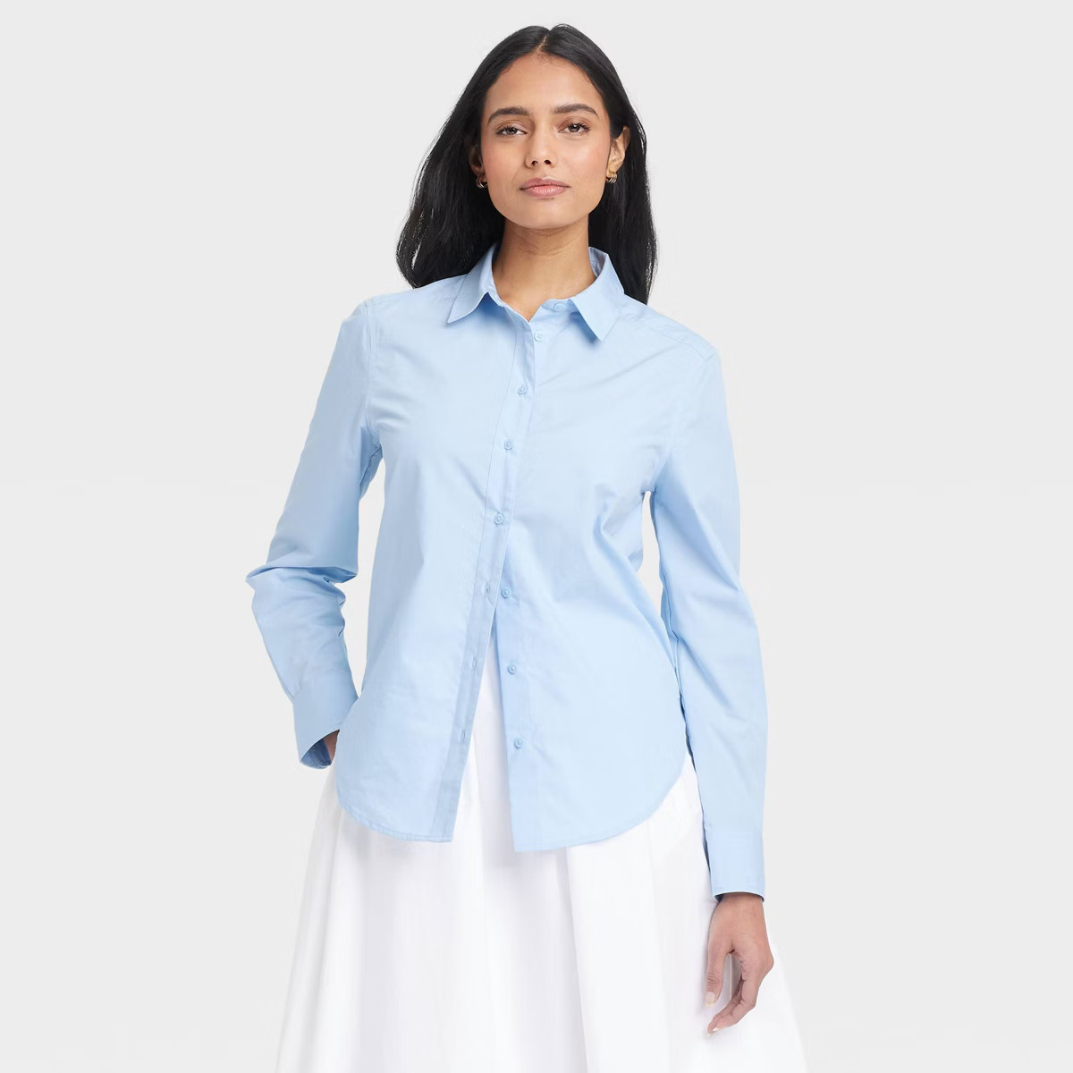 Women's Long Sleeve Button-Down Boyfriend Shirt - A New Day™ | Target