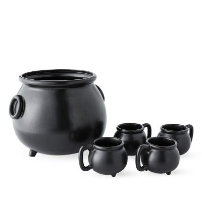 Black Cauldron Serving Bowl & Mugs | Williams-Sonoma