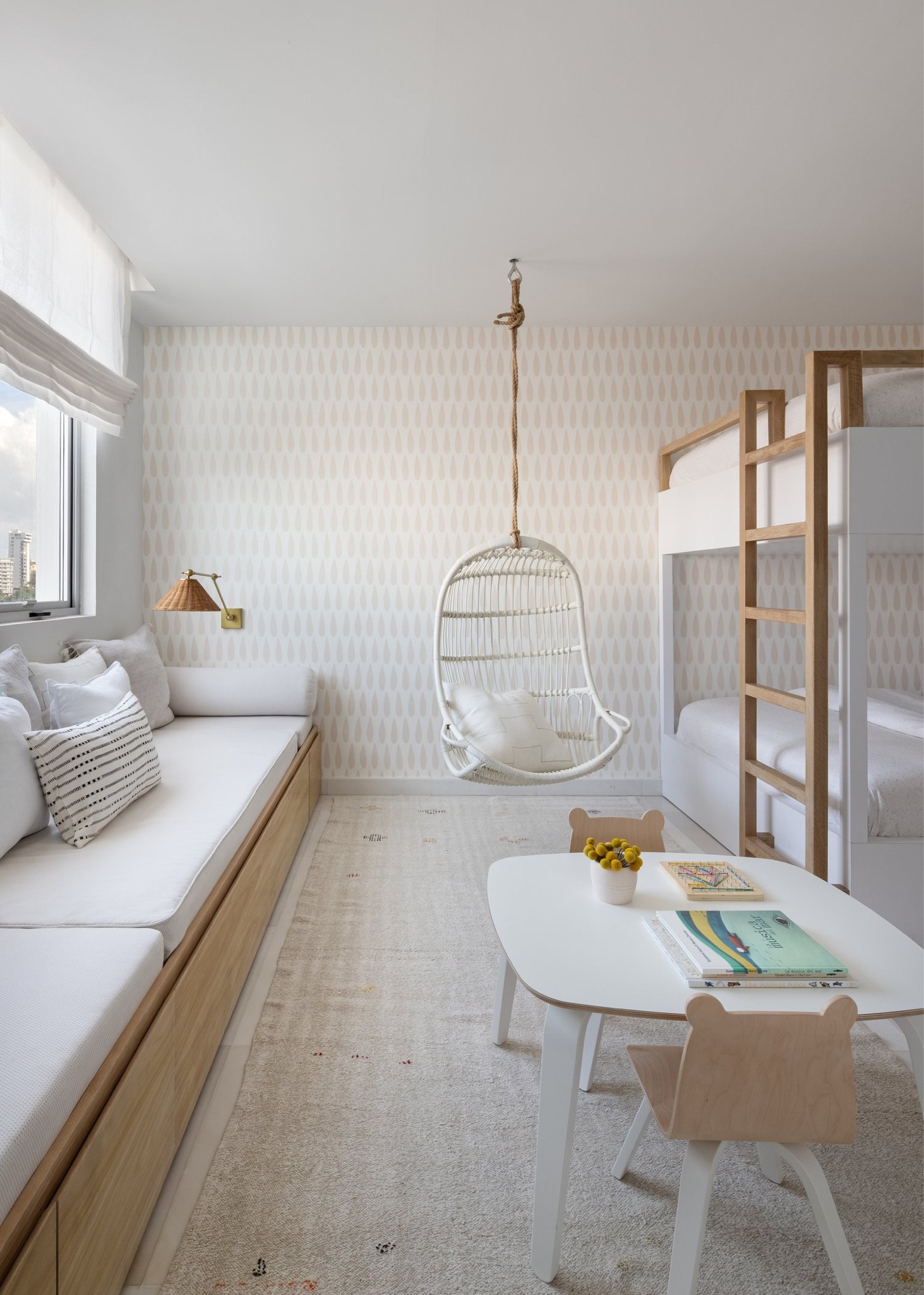 Interiors by Studio AR+Co
Photo by Paola Quevedo Santos 

Hanging Chair, rattan sconce, Padma Sconce, kids bunk room 

#LTKSeasonal #LTKkids #LTKhome