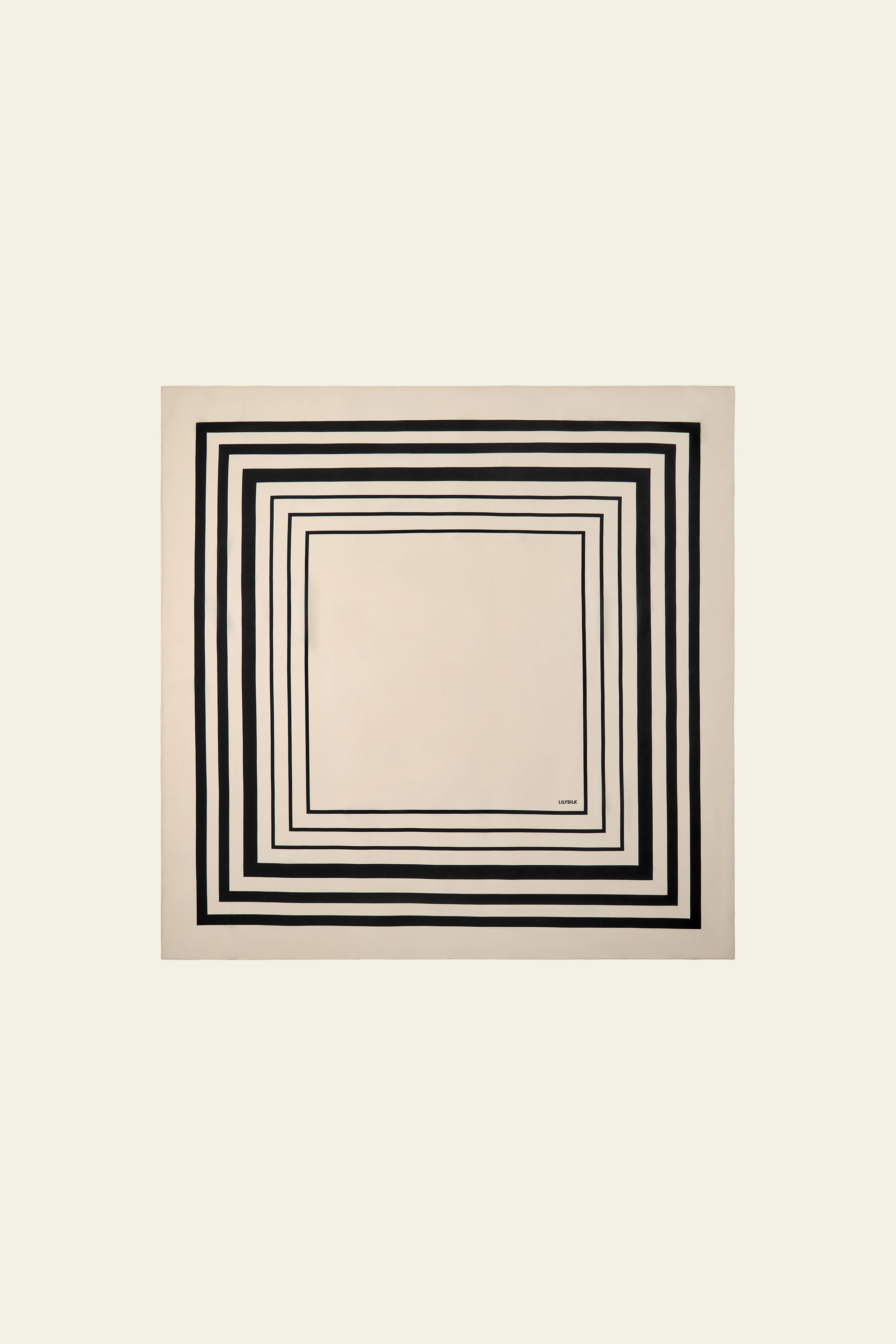 Geometric Print Silk Scarf | LilySilk