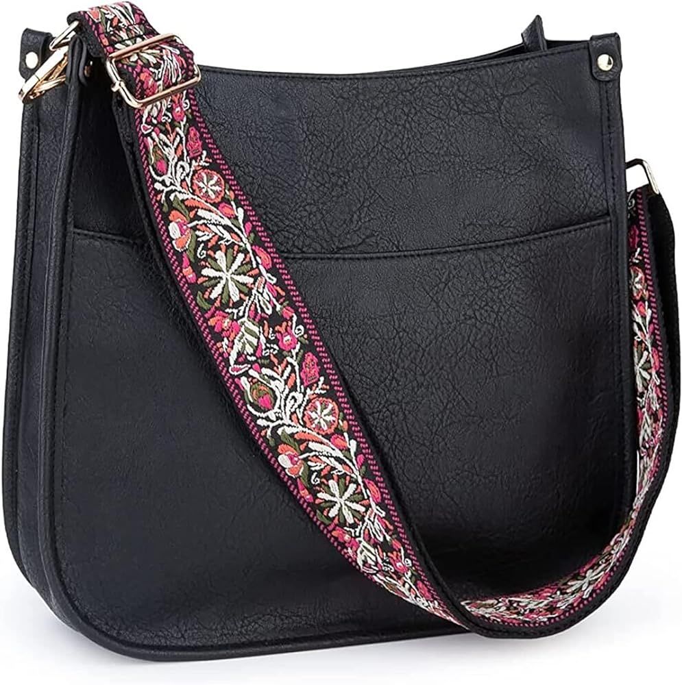 Viva Terry Vegan Leather Crossbody Fashion Shoulder Bag Purse with Adjustable Strap | Amazon (US)